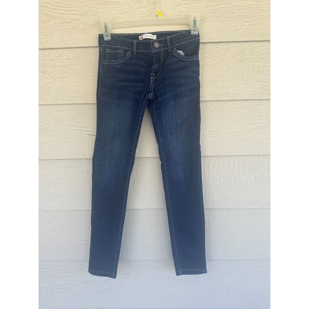 Levi's Big Girls 710 Super Skinny Stretch Jeans – Dark Wash Denim Size 7 Reg